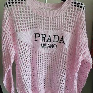 Pink sweater/cover-up top